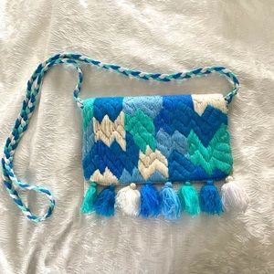 America & Beyond Ocean Wave Flap Clutch